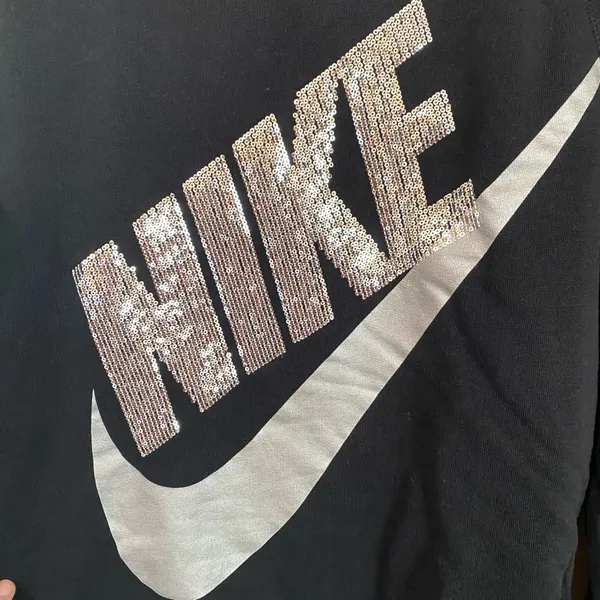 Nike Women’s Rally Sequin Black Pullover Sweatshirt - Image 4