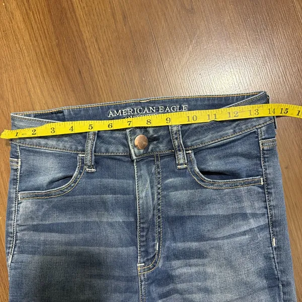 American Eagle Next Level Stretch Hi-Rise Jegging Jeans Size 8 Short Distressed - Image 10