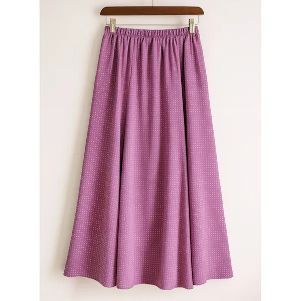 Y2K Vintage Reversible sz M Womens Polkadot Floral High Waist ALine Maxi Skirt - Image 3