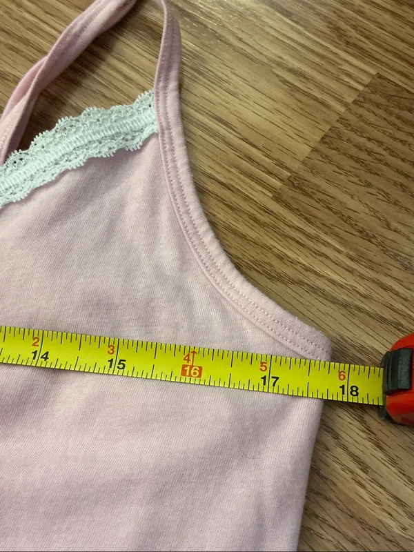 Hollister Light Pink Lace-Trim Wrap Tie Tank Size XL - Image 4