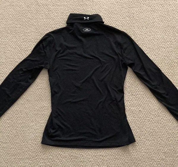 Under Armour Coldgear Fitted Black Turtleneck Long Sleeve Activewear Top Shirt M - Image 7