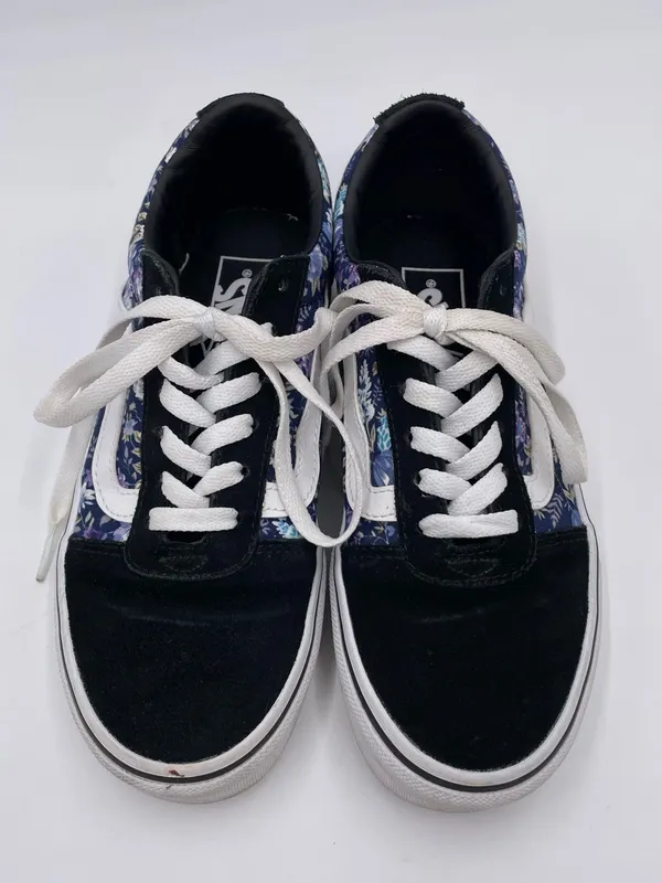 Vans Ward Moody Floral Purple/Black Skate Shoes Women's Size 6 Lace Up Sneakers - Image 3
