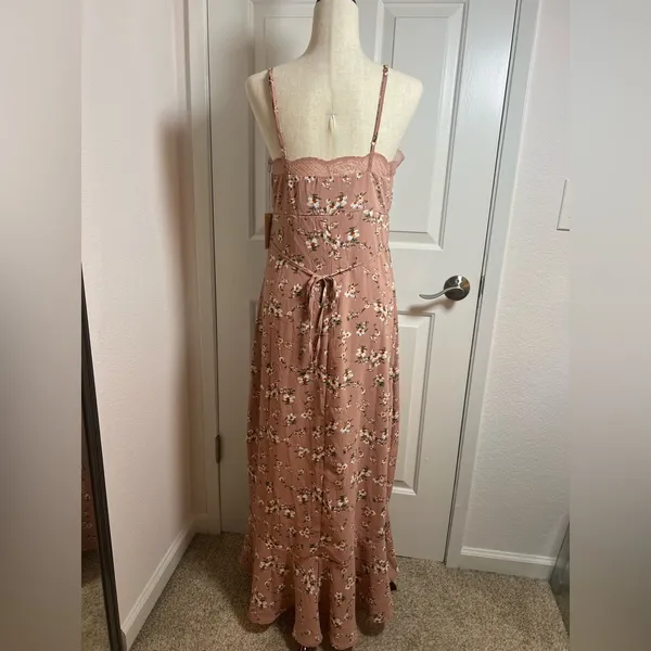 Gold‎ and Pink Sequin High Low Sundress - Image 2