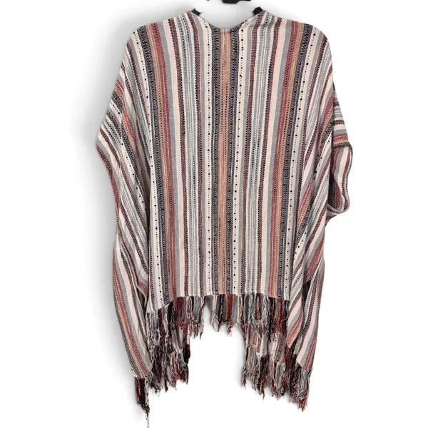 Altar’d State Striped Fringe Open Front Poncho Top Size S Boho Southwestern - Image 6