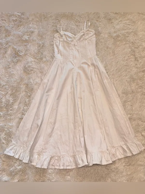 NEW Free People Another Season Midi white Dress sz XS - Image 7