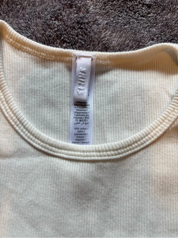 SKIMS White Ribbed Tank - Image 3