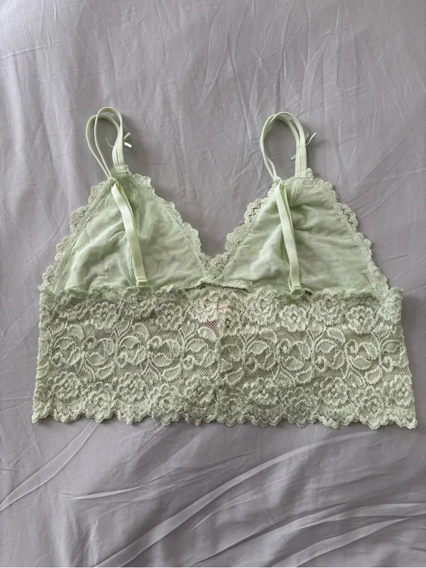 Cabernet Green Lace Bralette Size Large - Image 2