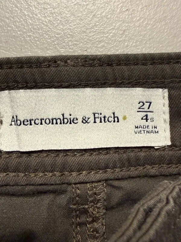 Abercrombie & Fitch Mid-Rise Barrel Utility Pant Women's 27 4 Short Brown NWOT - Image 11