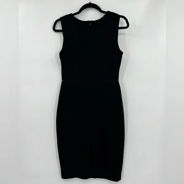 Bailey44 Sheath Midi Dress Sleeveless Cut Outs Zipper Lined Black Size Medium - Image 3