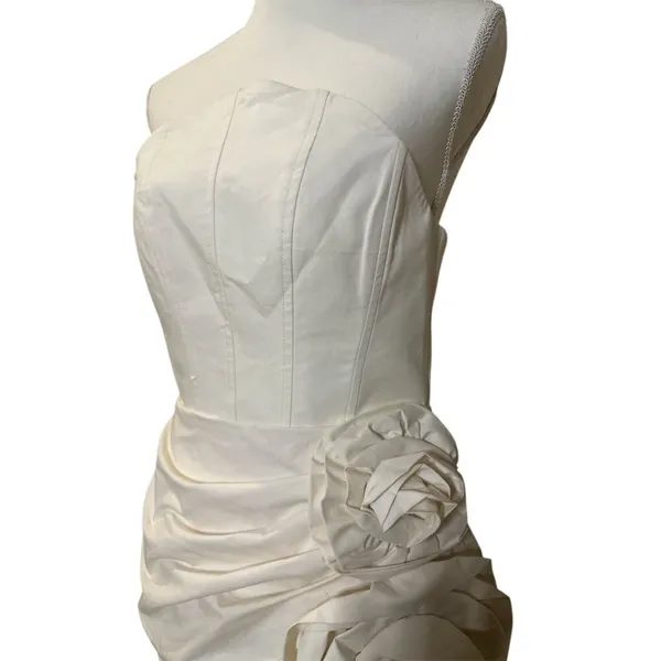 NBD Alyna Mini Dress in Ivory Medium New Womens Strapless Cocktail - Image 8