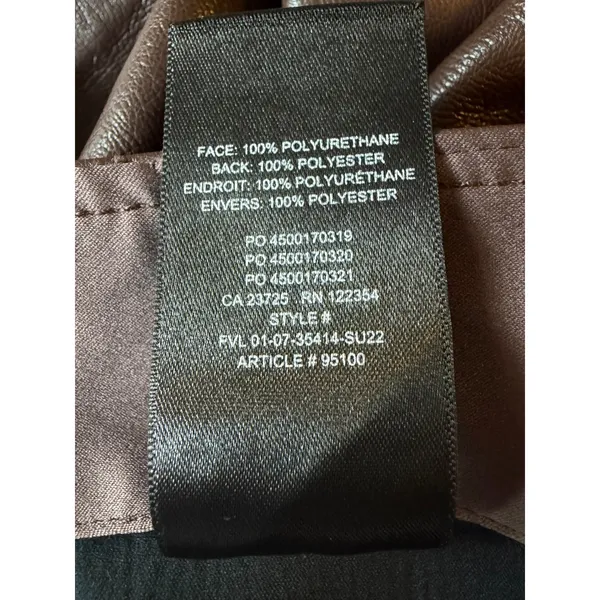 Babaton Aritzia Vicinity Brown Vegan Faux Leather Wrap Mini Skirt Size 4 95100 - Image 6
