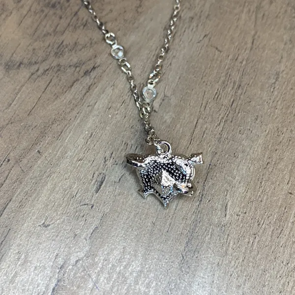 Sweet Violet Heart Saturn Necklace Sterling Silver Chain Celestial Jewelry Gift - Image 3