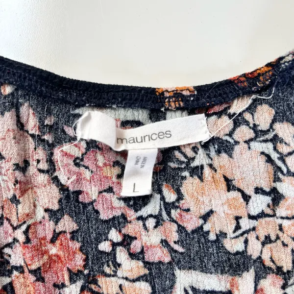 Maurices Floral Cinched Waist Ruffle Blouse - Image 6