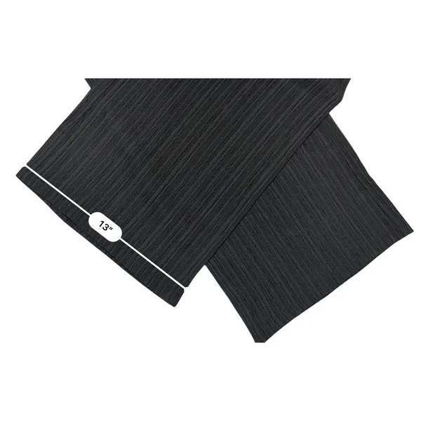 Women's Crinkle Wide Leg Slacks‎ XXL Lightweight Summer Black NEW - Image 8