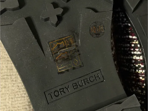 Tory Burch Combat Lug Sole Tweed Leather Boots - Image 7