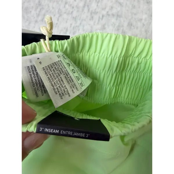 Adidas Pacer Woven High Rise Shorts Lime Green IT7763 Womens Small 3" Inseam - Image 6