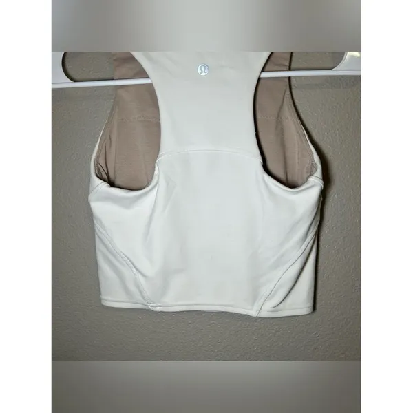 Lululemon Invigorate Training White Cropped Athletic Tank Top Women’s Size 2 - Image 9