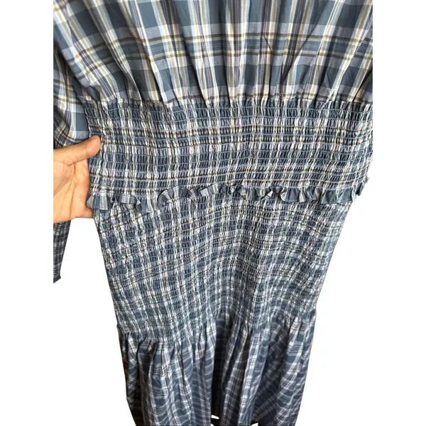 Something Navy Blanche Smocked Midi Dress Plaid Size XL SWED000212 Maternity‎ - Image 13
