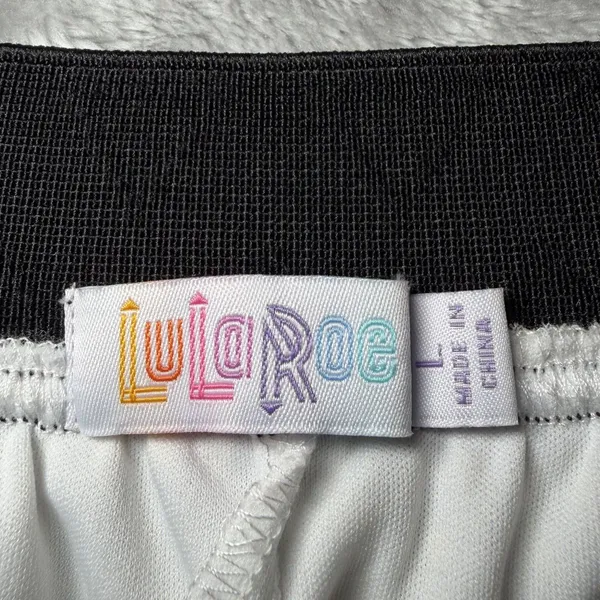 New LuLaRoe Womens Size Large Lucy Skirt White Gold Foil Diamond Lined Party - Image 4