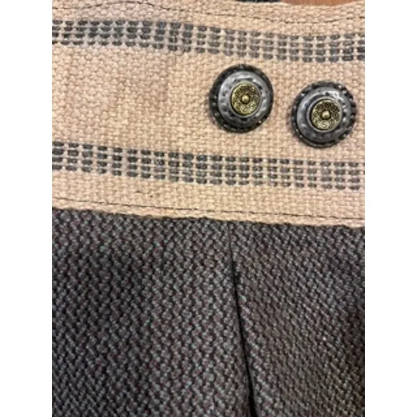 Handmade Autumn Burlap Flannel Crow liner Tote Bag - Image 3