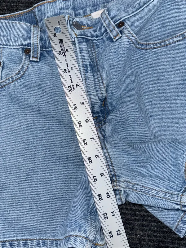 Vintage 90s Levi’s 550 Relaxed Fit Denim Shorts Women’s 26 Light Denim Jorts - Image 7