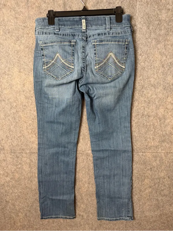 Ariat Real Denim Women's 30s Light Blue Slim straight Jeans western pants - Image 6