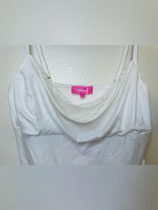 Edikted NWT Bobbie Layered Lace Cowl Neck Top Size S - Image 6