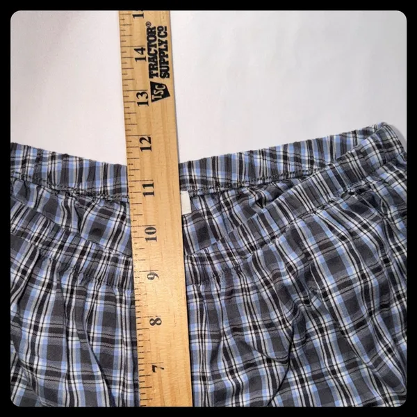 Aerie Pajama Set Women XS Blue Plaid Long Sleeve Button Up Wide Leg Set - Image 8