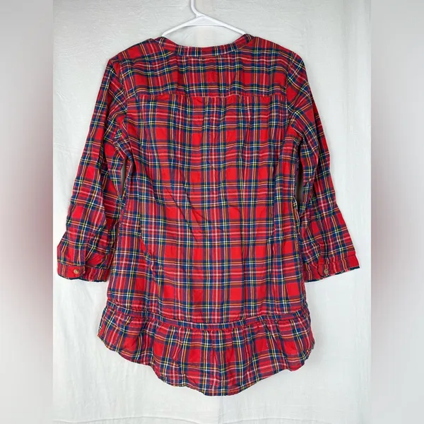 Abercrombie & Fitch Red and Blue‎ Plaid Shirt - Image 4