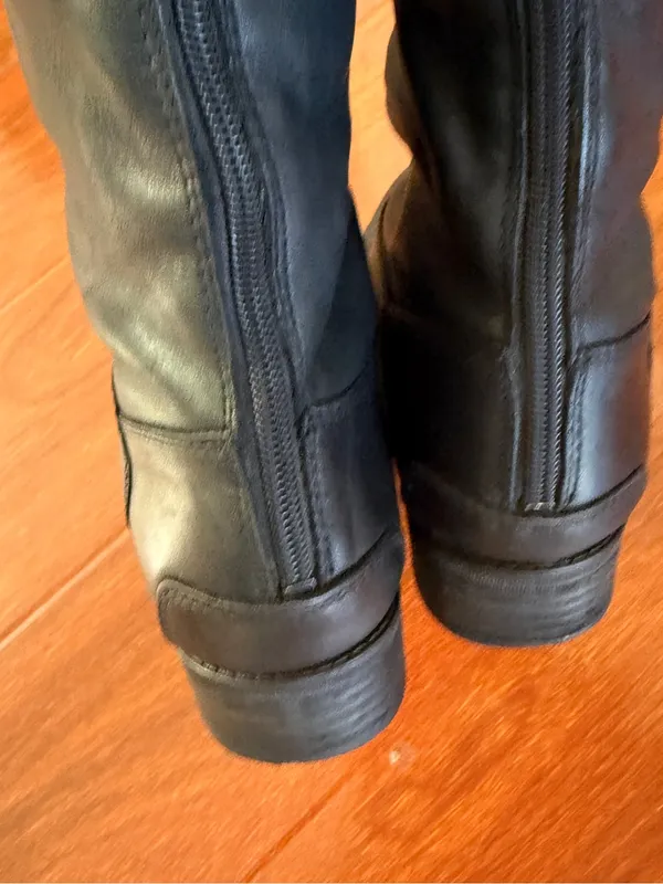 Sam Edelman Black Tall Leather Riding Boots - Womens 8M - Image 6