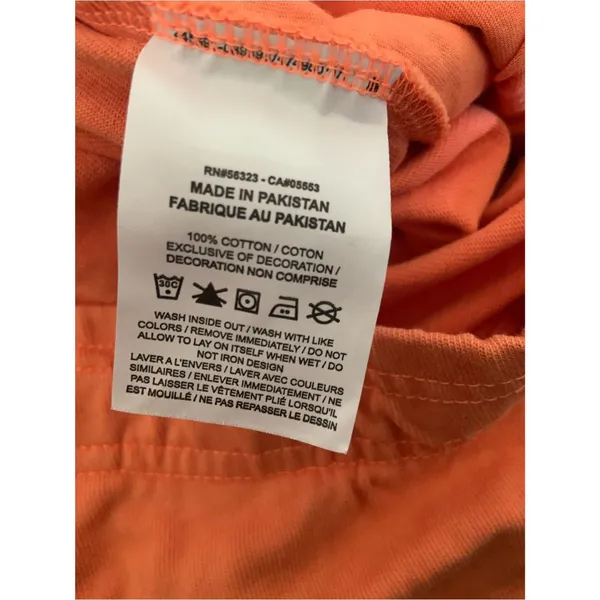 Nike Women’s Cotton Acid Wash Orange Fleece Lightweight Joggers L Athleisure - Image 10