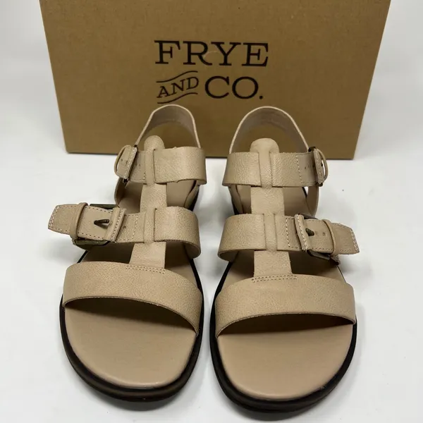 NWT FRYE AND CO Dublyn Sandals‎ Women 7.5 Taupe Gladiator Buckle FO10211 NIB New - Image 8