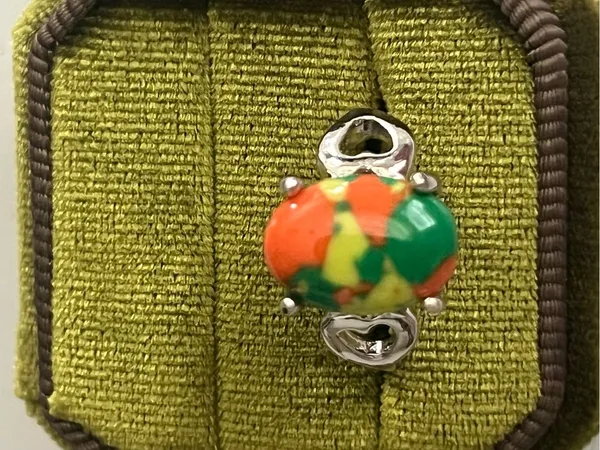 Titanium Steel Silver Gorgeous Multi Color Gemstone Statement Ring Size 7 NWT - Image 2