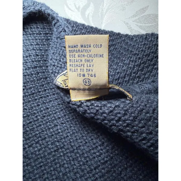 Vintage Gloria Vanderbilt Blue Striped Knit Sweater Vest Size Medium - Image 7