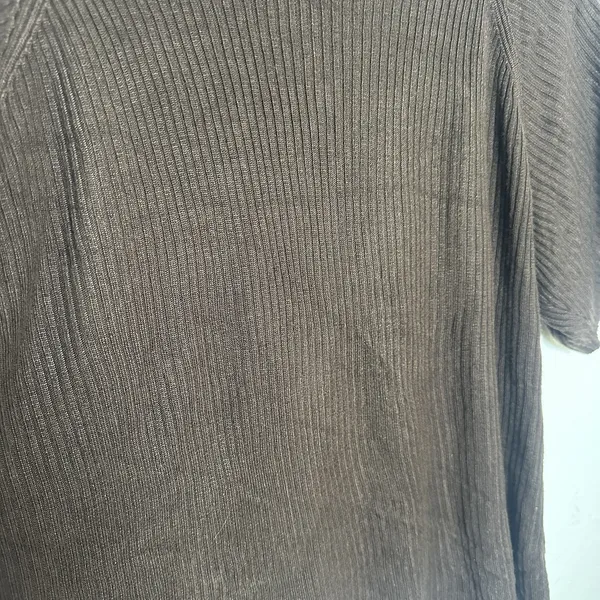Vintage Spenser Jeremy Silk Cotton Ribbed Short Sleeve Knit Sweater Top‎ Size M - Image 8