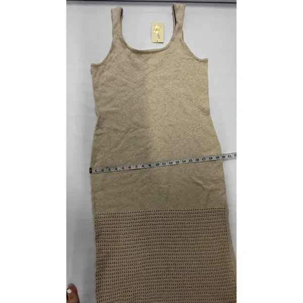 Universal Thread Womens XL Tan Knit Sleeveless Scoop Neck Midi Sweater Dress NWT - Image 5