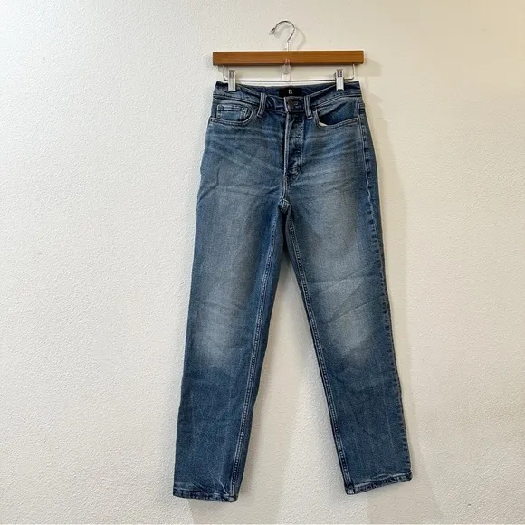 Banana Republic Women's The Straight Leg Denim Jeans Size 26 Medium Wash‎ - Image 3