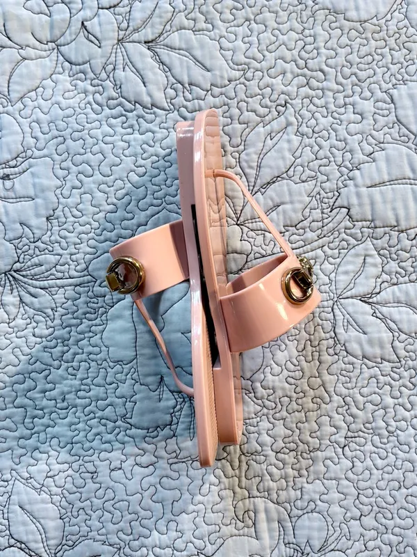 Jeffrey Campbell A Lil Bit Jelly Thong Sandal Blush Pink Size 7💛 - Image 4