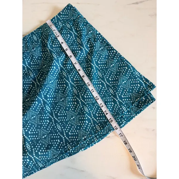 RipSkirt Hawaii Teal‎ Geometric Wrap Mini Skirt Quick Dry Adjustable Medium - Image 9