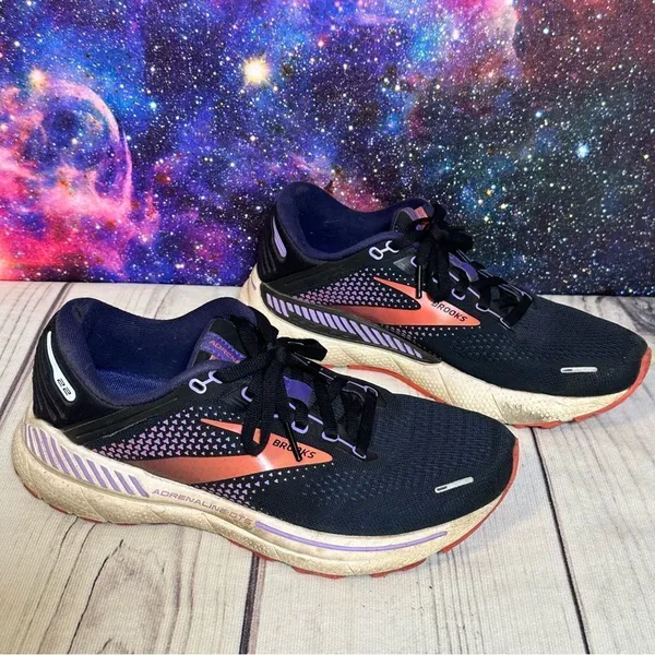 Brooks Adrenaline GTS Women Sz 8 D Black/Purple Athletic Sneaker ​​Running Shoes - Image 10
