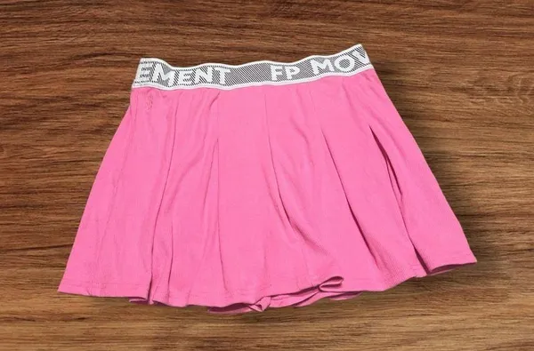 Free People Women's Pink Skirt size large - Image 4