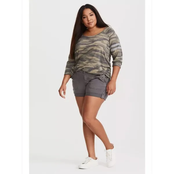 Torrid Camo Striped Raglan Tee B3 - Image 6