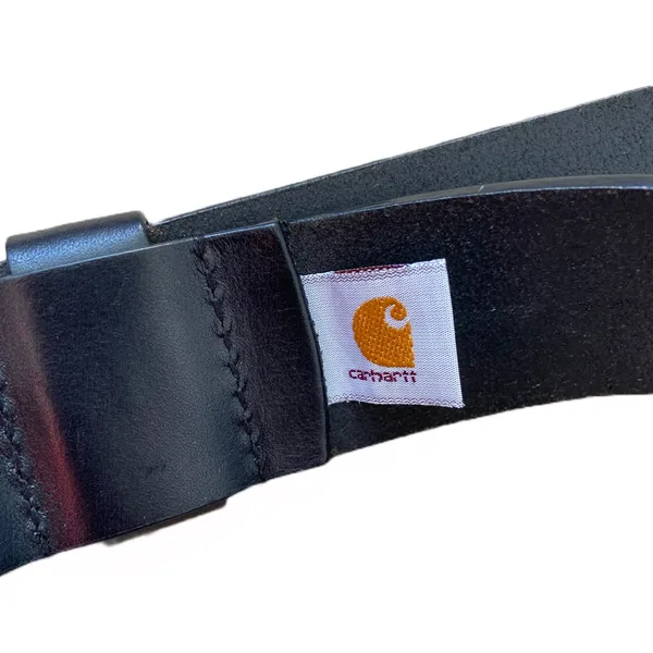 black Leather belt with silver buckle 🔥 - Image 3