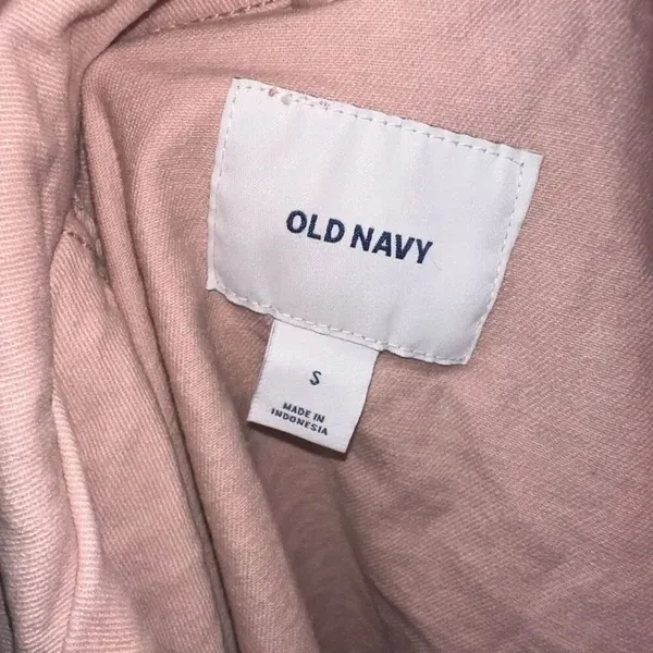 Old Navy blush pink elevated basics minimalist S moto jacket - Image 3