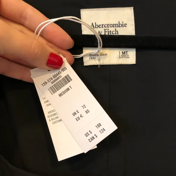 NWT Abercrombie and Fitch Dark Blue Mara Long Sleeve Blazer Dress Size M Tall - Image 6