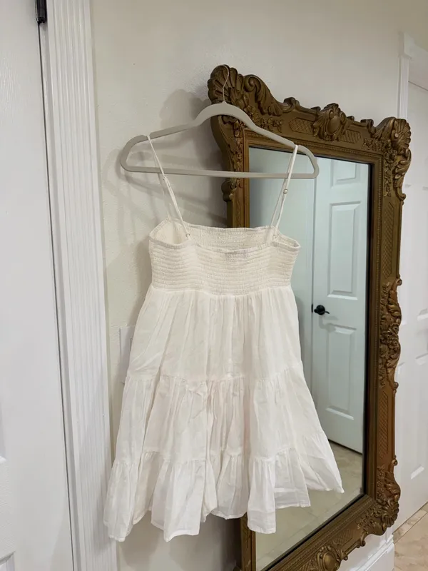 ZARA Babydoll Dress Mini White - Image 3