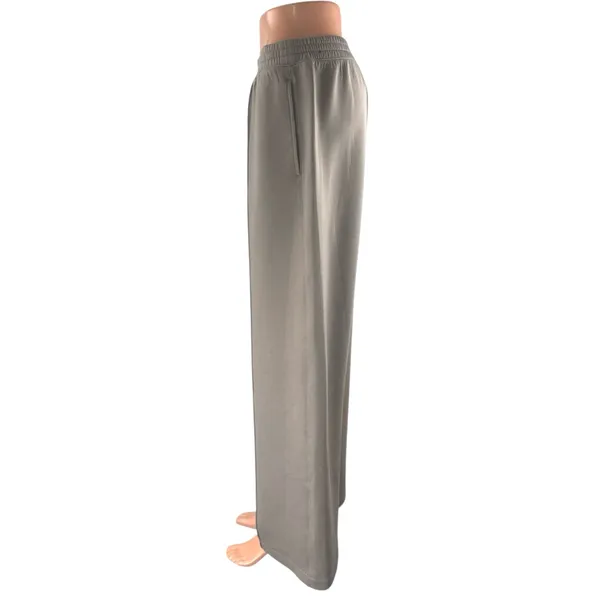 YPB neoKNIT Women's Gray High Rise Wide Leg Yoga Trousers Sweat Pants Size M - Image 2