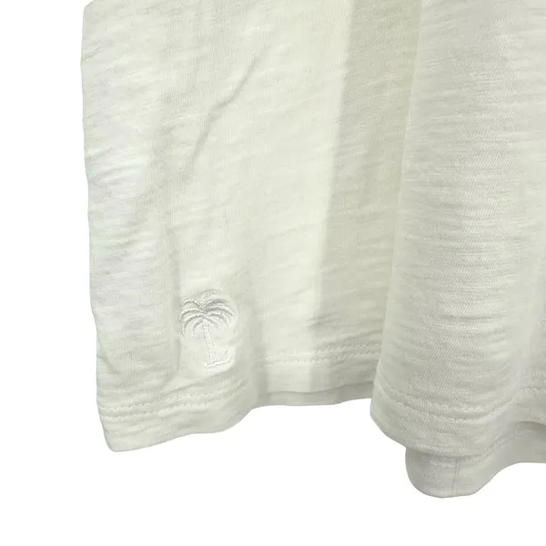 Lilly Pulitzer‎ size Small 100% pima cotton white tank top shirt blouse v neck - Image 4