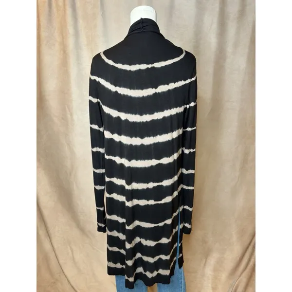 LA Made tie dye stripe long cardigan micromodal thumb hole M - Image 4