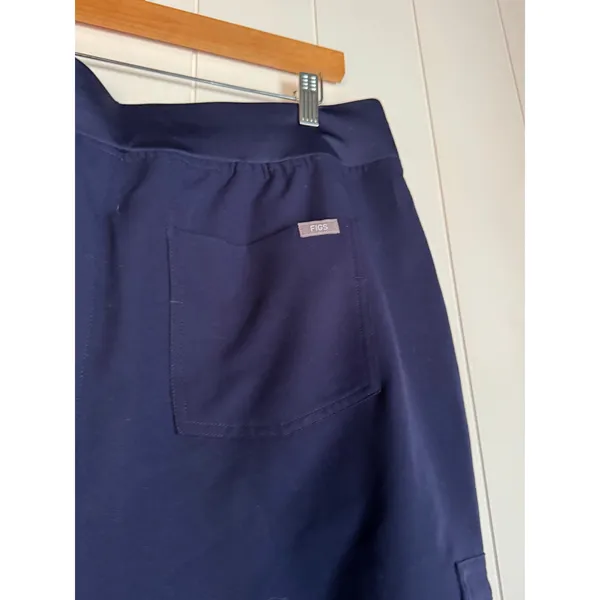 FIGS XL Technical Collection Jogger Scrub Pants Drawstring Navy Athletic Fit - Image 4